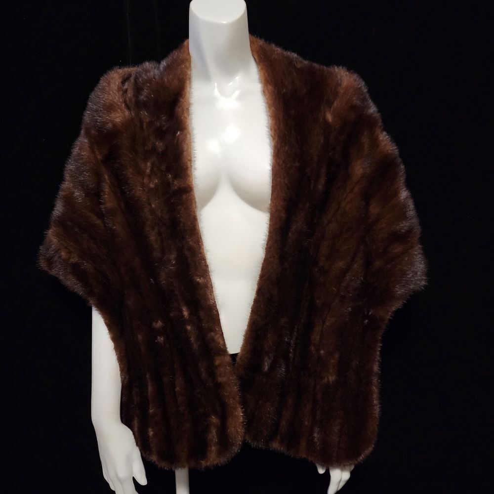 Vintage Daseler Furs Brown Mink Stole - Picture 2 of 4